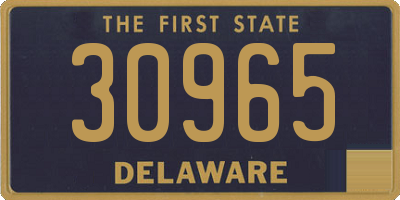 DE license plate 30965