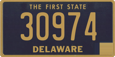 DE license plate 30974