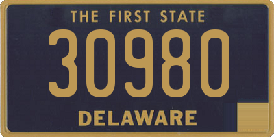 DE license plate 30980