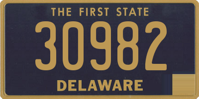 DE license plate 30982