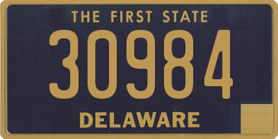 DE license plate 30984