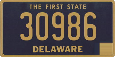 DE license plate 30986