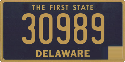 DE license plate 30989