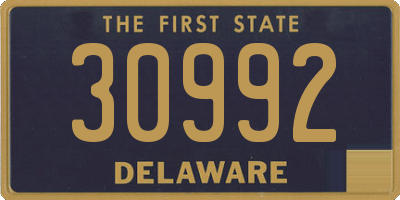 DE license plate 30992