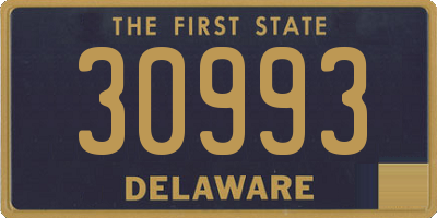 DE license plate 30993