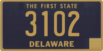 DE license plate 3102