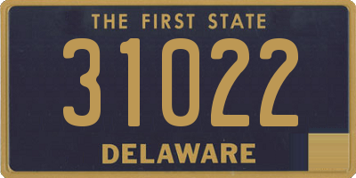 DE license plate 31022