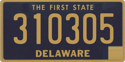 DE license plate 310305