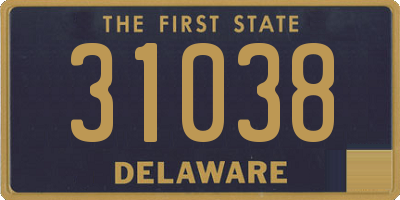 DE license plate 31038