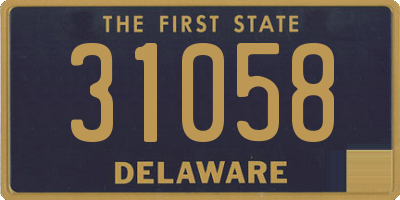 DE license plate 31058