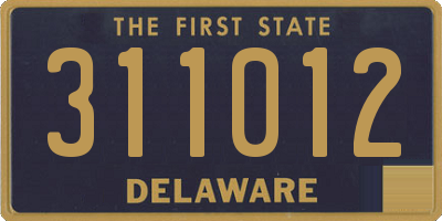 DE license plate 311012