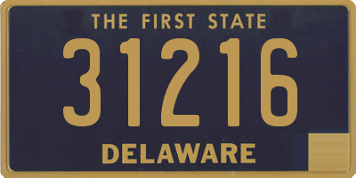 DE license plate 31216