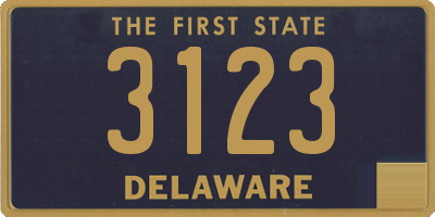 DE license plate 3123