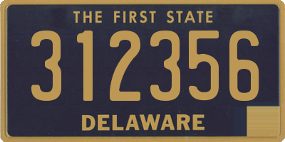 DE license plate 312356