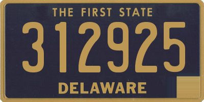 DE license plate 312925