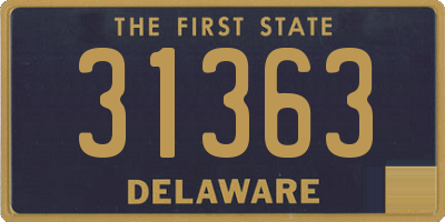 DE license plate 31363