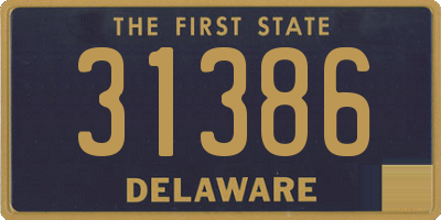 DE license plate 31386