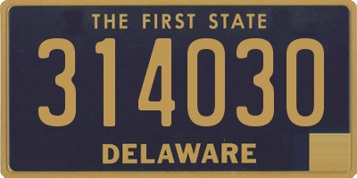 DE license plate 314030