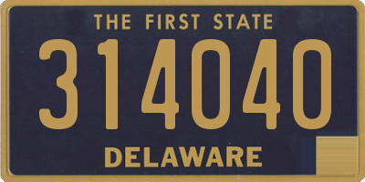 DE license plate 314040