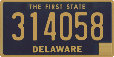 DE license plate 314058