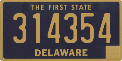 DE license plate 314354