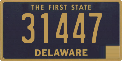 DE license plate 31447