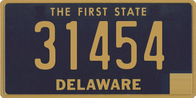 DE license plate 31454