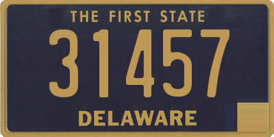 DE license plate 31457