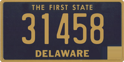 DE license plate 31458