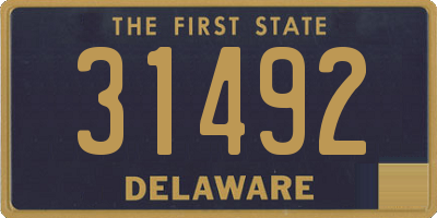 DE license plate 31492