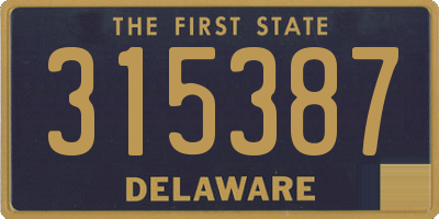 DE license plate 315387
