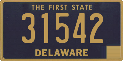 DE license plate 31542