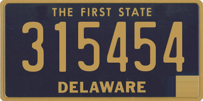 DE license plate 315454