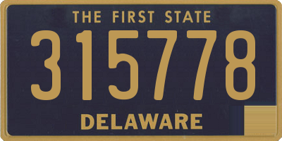 DE license plate 315778