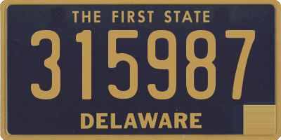 DE license plate 315987