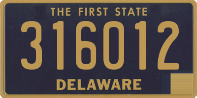 DE license plate 316012