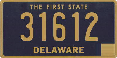 DE license plate 31612