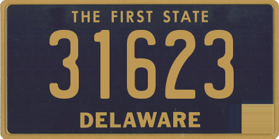 DE license plate 31623