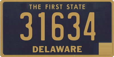 DE license plate 31634