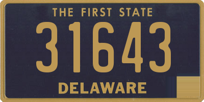 DE license plate 31643