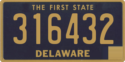 DE license plate 316432