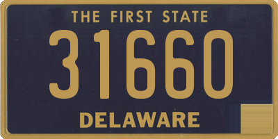 DE license plate 31660