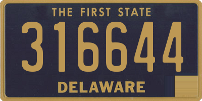 DE license plate 316644