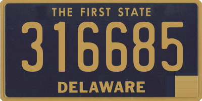 DE license plate 316685
