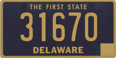 DE license plate 31670