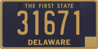 DE license plate 31671