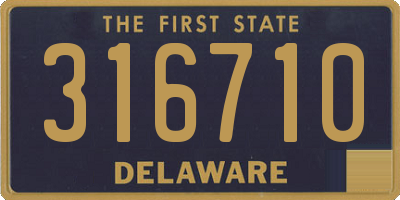 DE license plate 316710