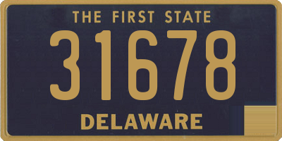 DE license plate 31678