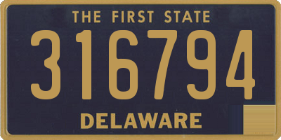 DE license plate 316794