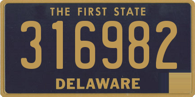 DE license plate 316982